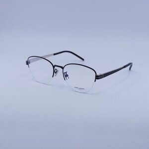 Saint Laurent SL M64 004 Eyeglasses Black/Silver 54mm Cat Eye Frame